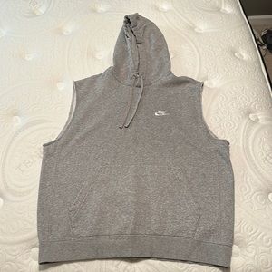 Nike men’s large sleeveless hoodie gray